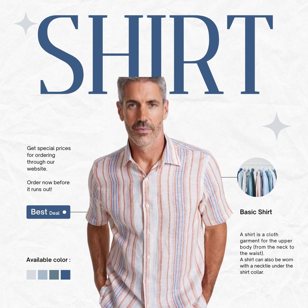 Blue Simple Shirt Sale Instagram Post